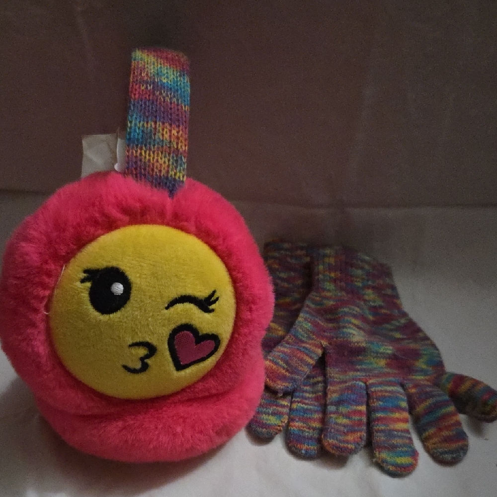 Colorful Emoji Kids Mittens Set